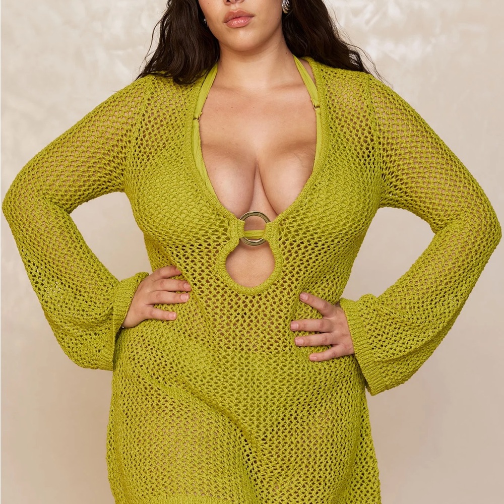 Monday Swimwear MONTEGO MINI DRESS - CHARTREUSE PETIT CROCHET - Picture 7 of 8